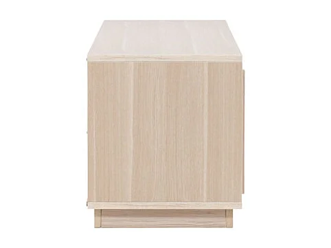 Meuble TV Design Nervuré "Lugo" 180cm Naturel