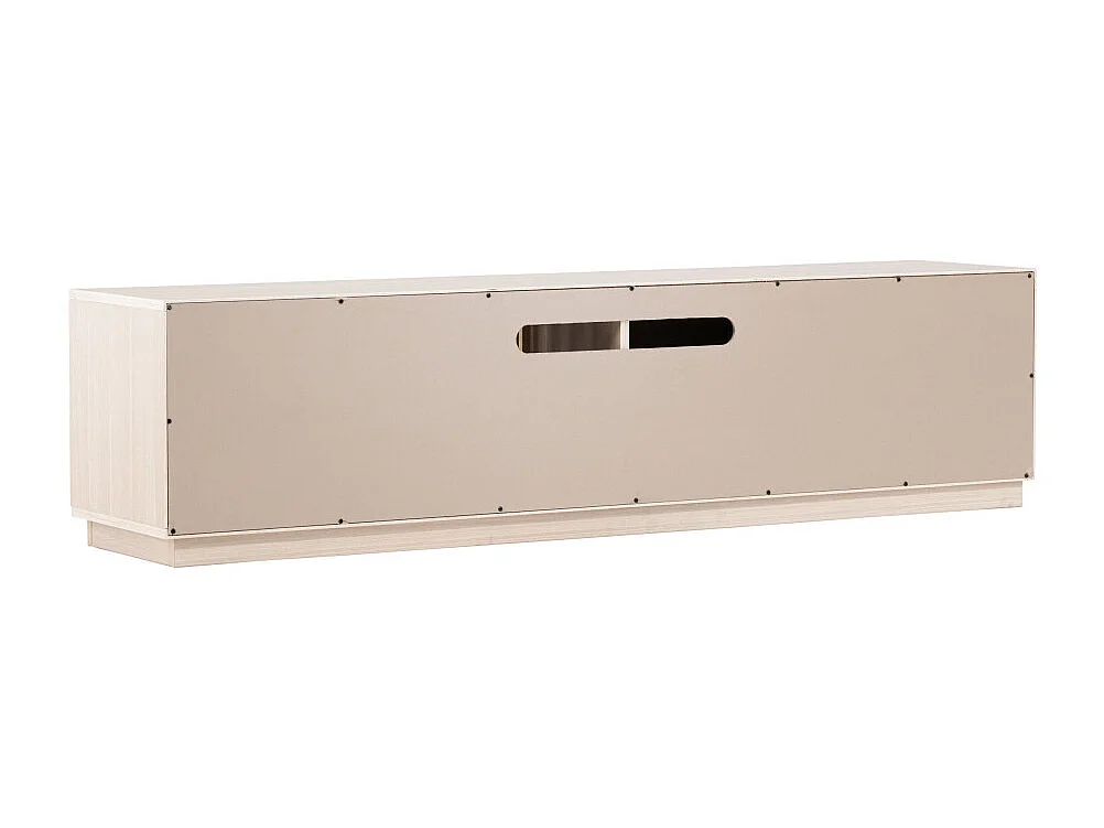 Meuble TV Design Nervuré "Lugo" 180cm Naturel