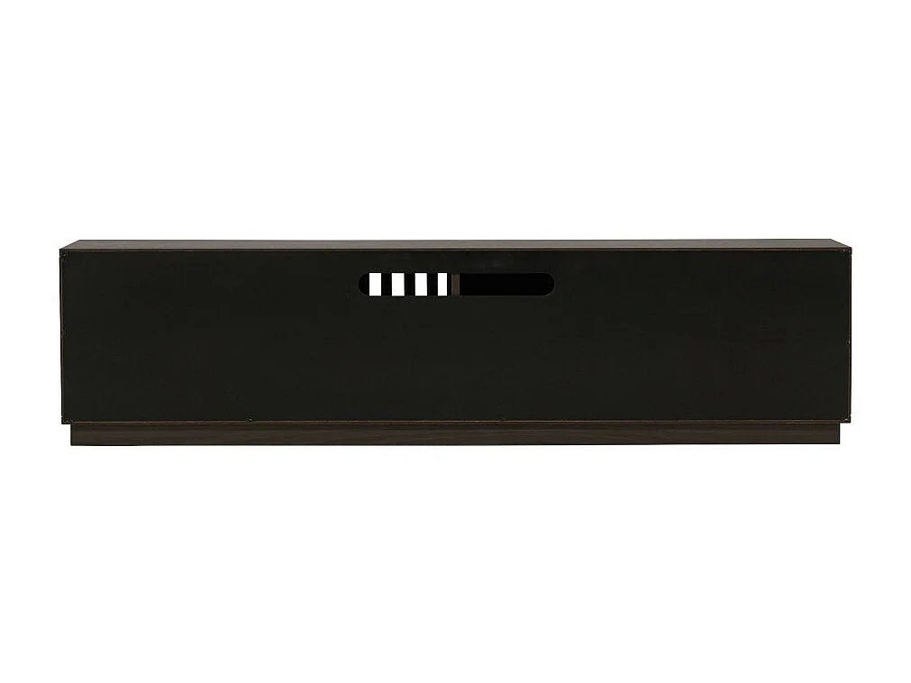 Meuble TV Design Nervuré "Lugo" 180cm Marron