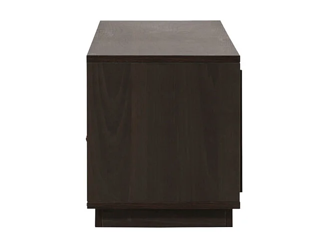 Meuble TV Design Nervuré "Lugo" 180cm Marron