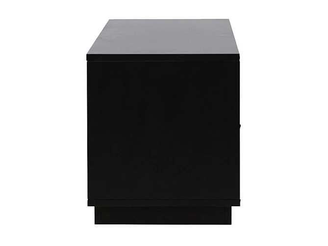 Meuble TV Design Nervuré "Lugo" 180cm Noir