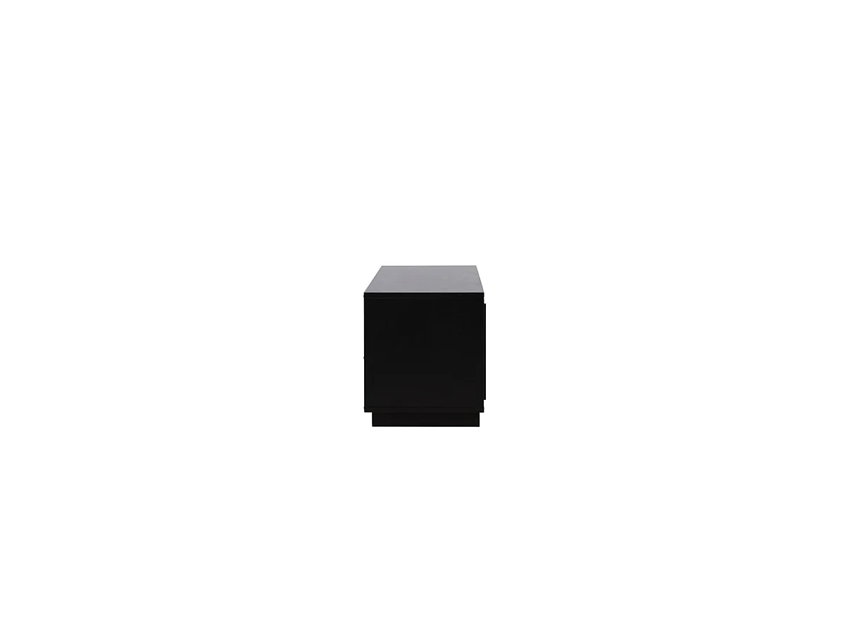 Meuble TV Design Nervuré "Lugo" 180cm Noir