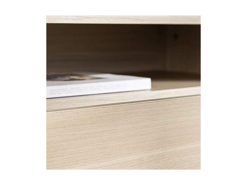 Meuble TV 2 Tiroirs "Navarra" 180cm Naturel