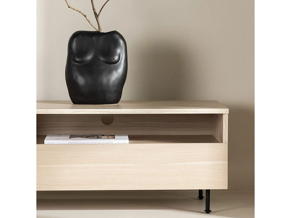 Meuble TV 2 Tiroirs "Navarra" 180cm Naturel