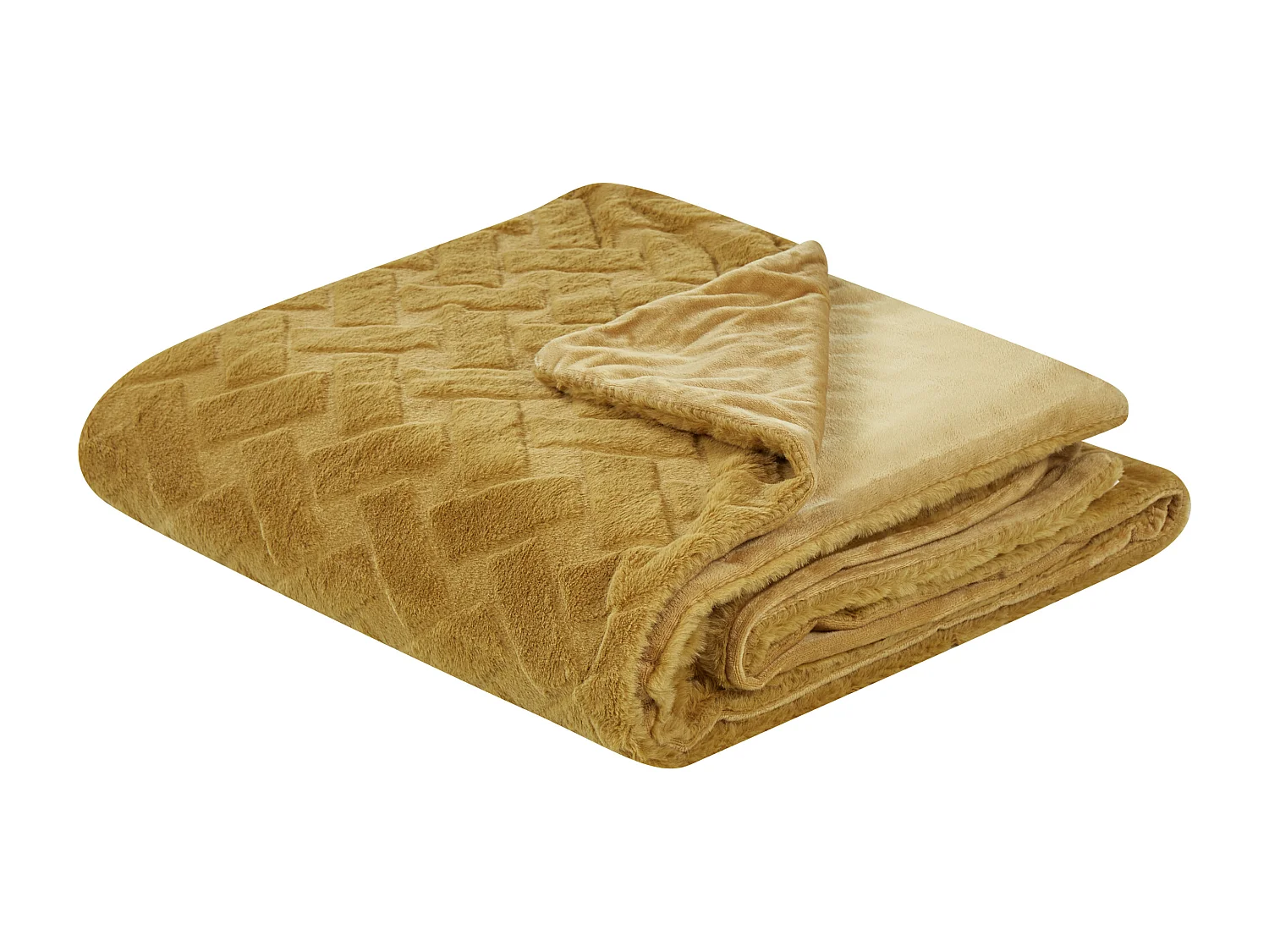 Sprei SITAPUR Nepbont 150 x 200 cm Mosterdgeel