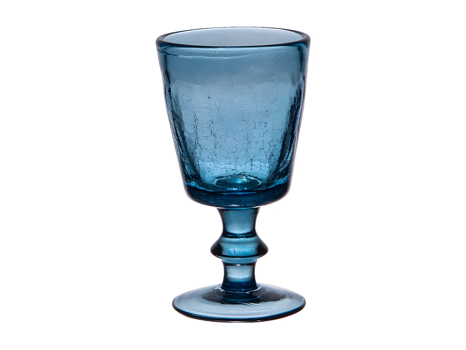 Verre à pied Lussan craquelé 17 cl bleu (lot de 6)