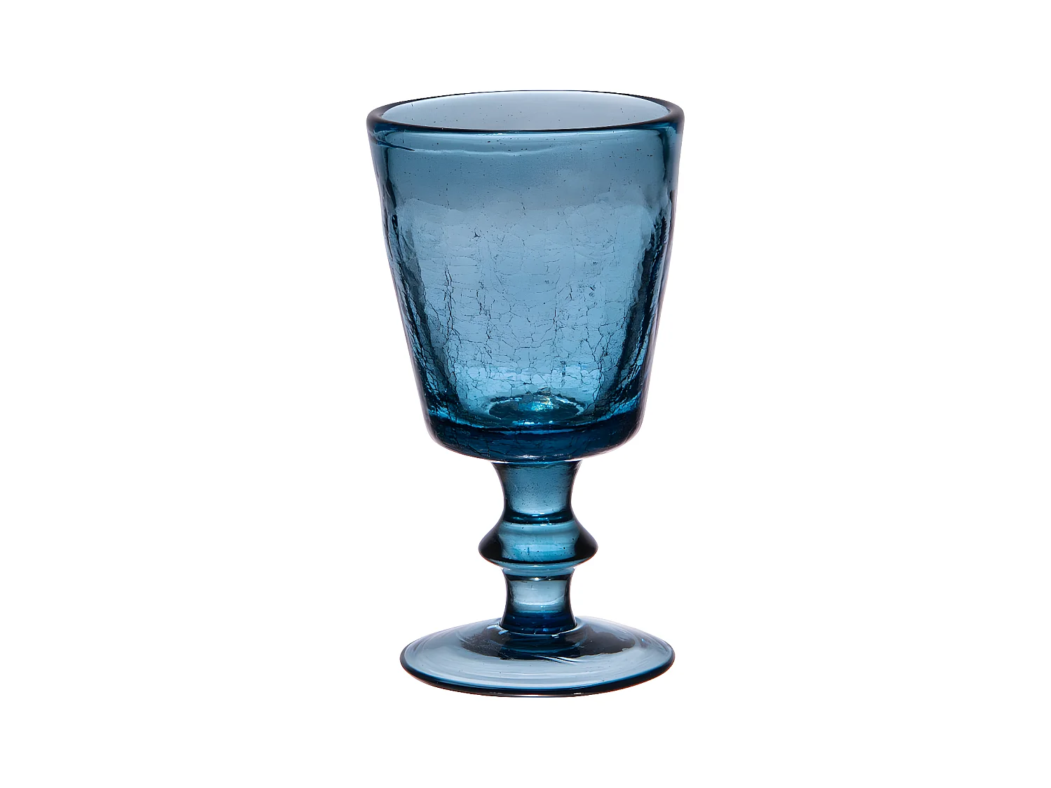 Verre à pied Lussan craquelé 17 cl bleu (lot de 6)