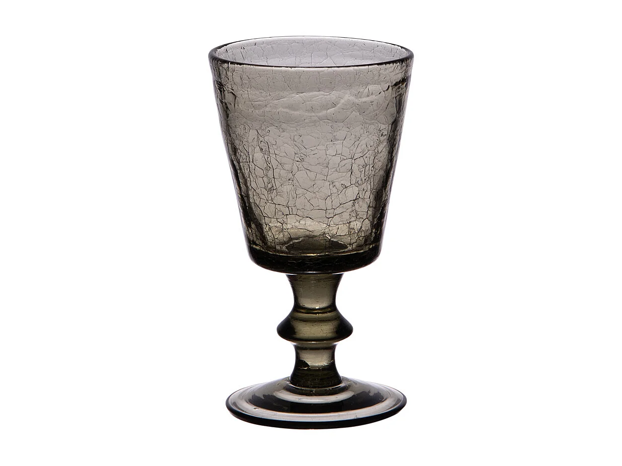 Verre à pied Lussan craquelé 17 cl gris (lot de 6)