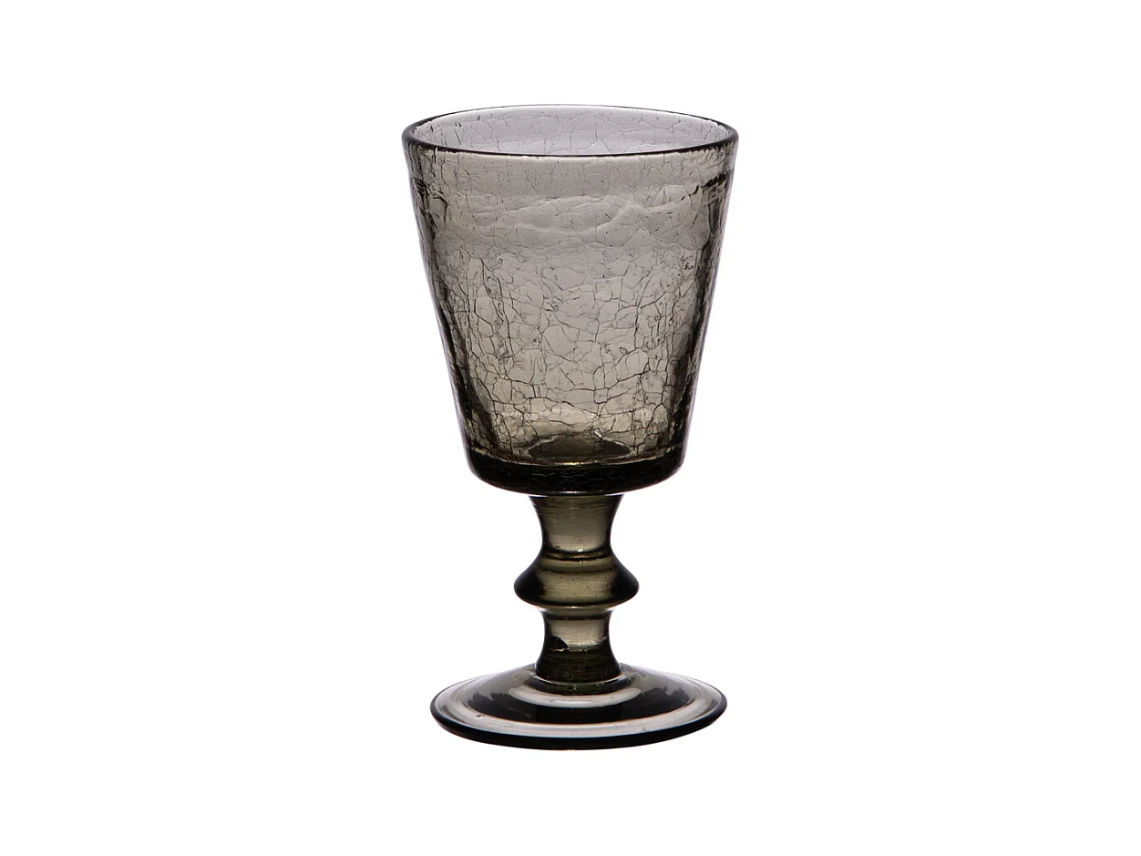 Verre à pied Lussan craquelé 17 cl gris (lot de 6)