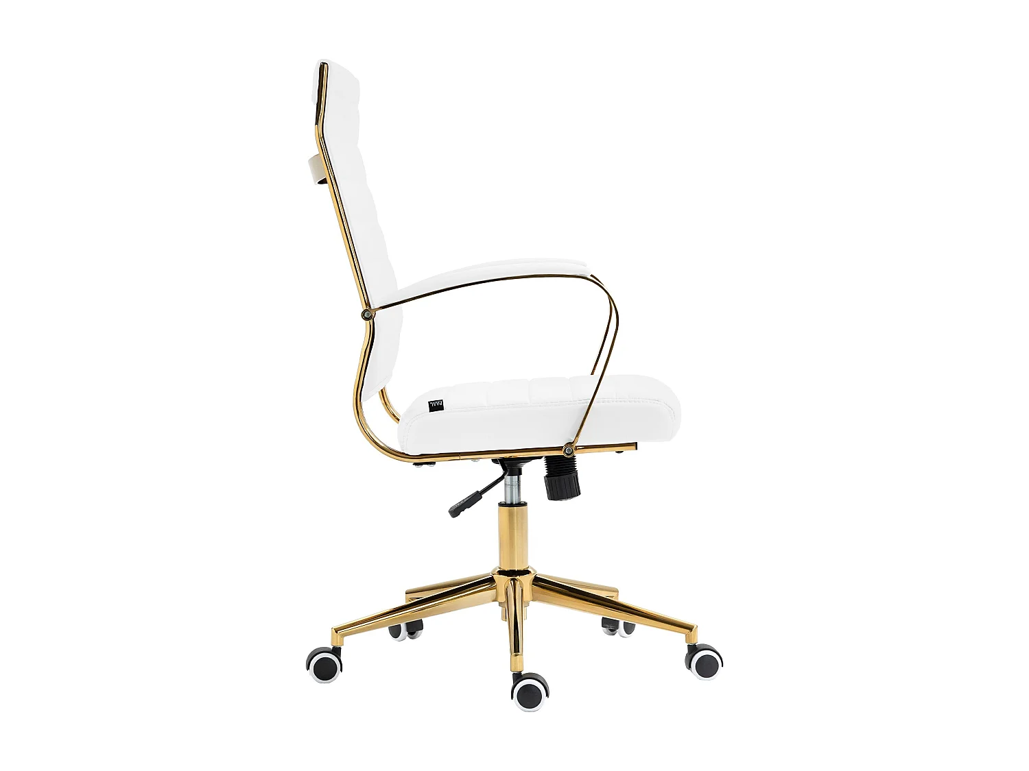 Chaise de bureau - Similicuir - Blanc - Havanna