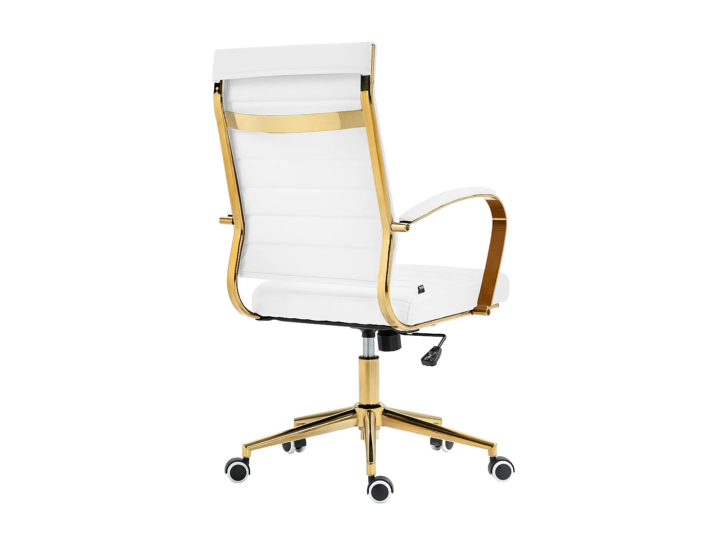 Chaise de bureau - Similicuir - Blanc - Havanna