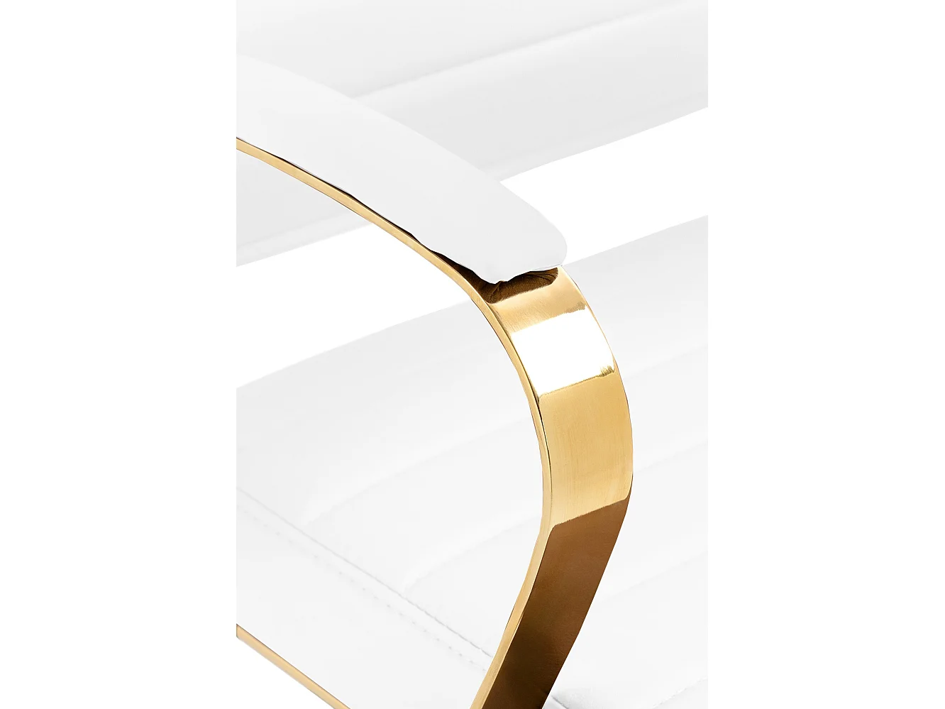 Chaise de bureau - Similicuir - Blanc - Havanna