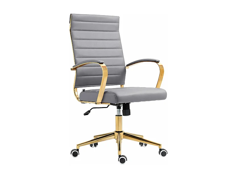 Chaise de bureau - Similicuir - Gris - Havanna