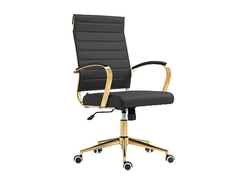 Chaise de bureau - Similicuir - Noir - Havanna