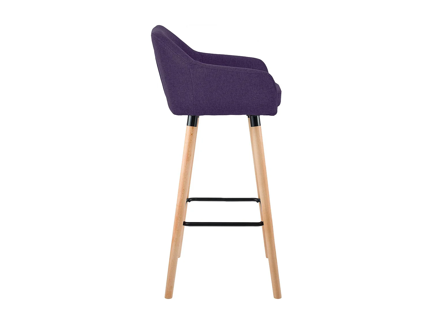 Lot de 2  Tabouret de bar - Tissu - Violet - Grant