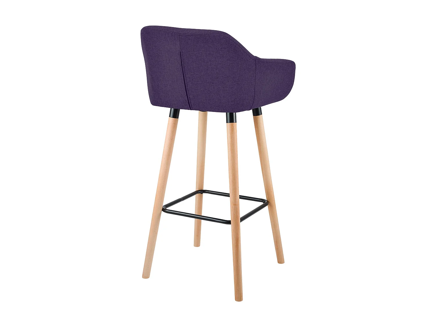 Lot de 2  Tabouret de bar - Tissu - Violet - Grant
