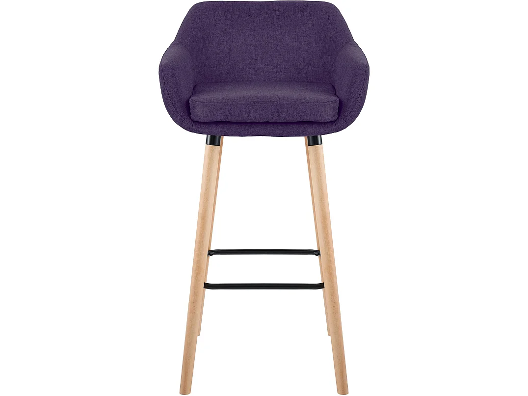 Lot de 2  Tabouret de bar - Tissu & Nature - Violet - Grant
