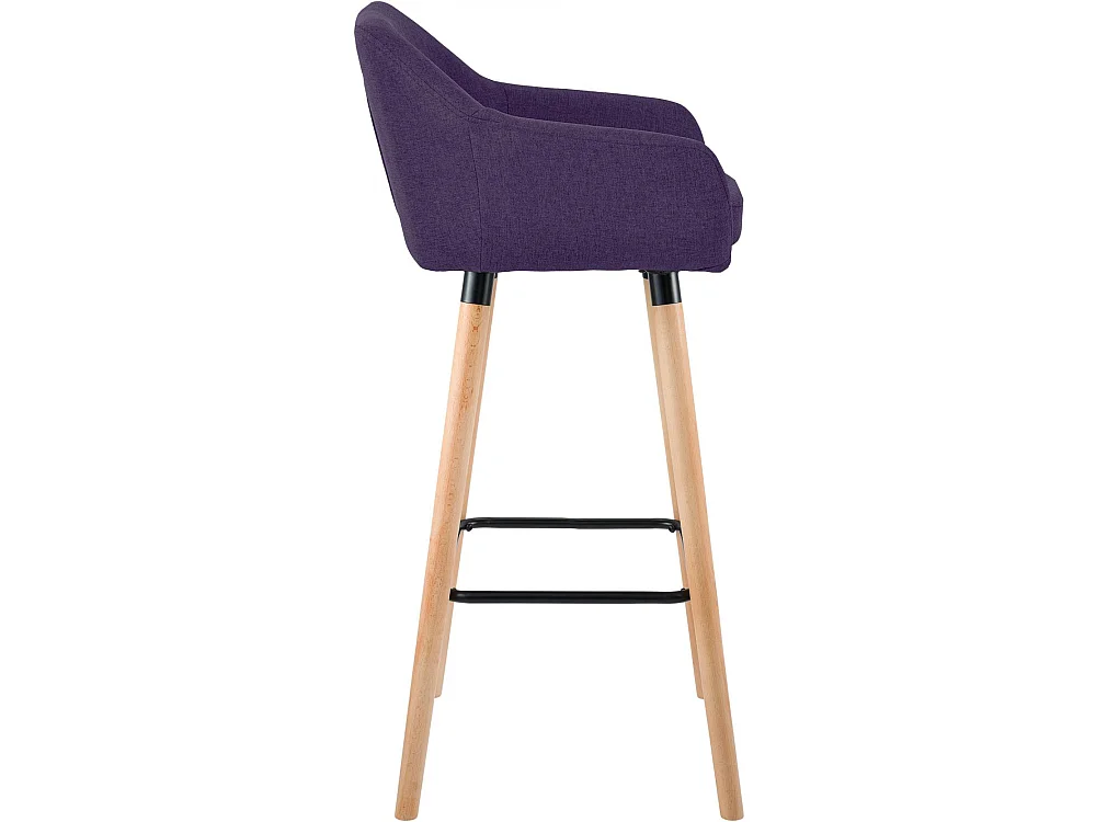 Lot de 2  Tabouret de bar - Tissu & Nature - Violet - Grant
