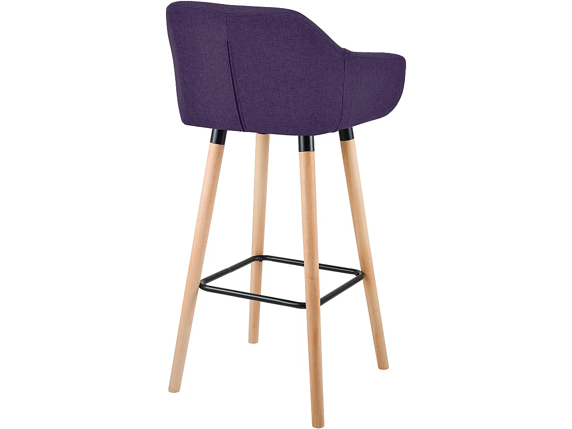 Lot de 2  Tabouret de bar - Tissu & Nature - Violet - Grant