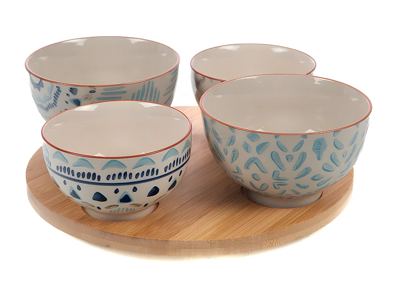 Plateau et ses 4 bols Keola