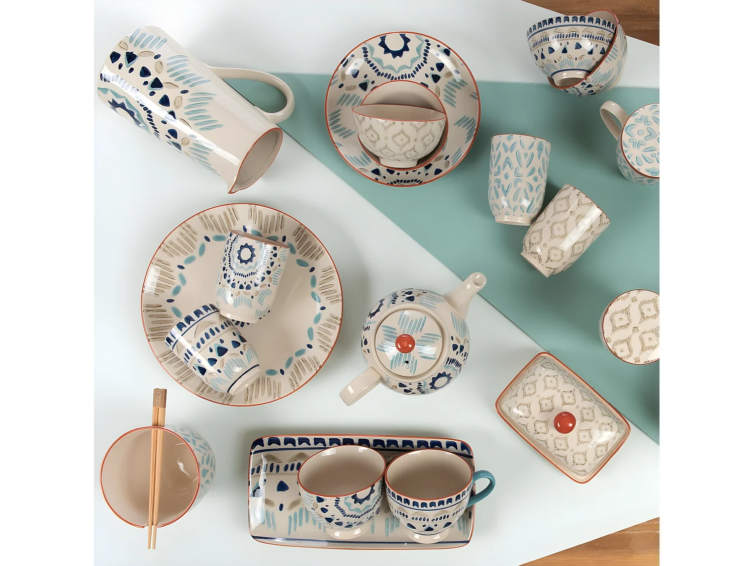 Plateau et ses 4 bols Keola