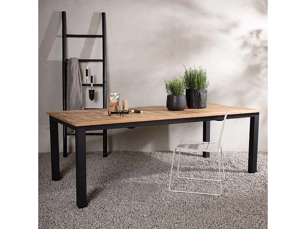 Table de jardin extensible Panama Noir