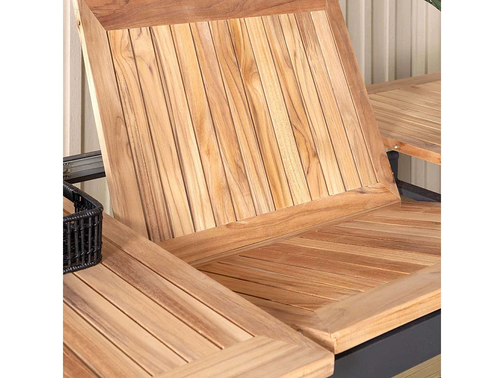 Table de jardin extensible Panama Noir