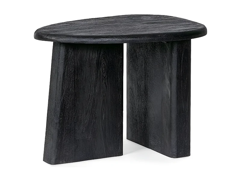 Table basse de salon galet en bois de manguier L60 - JUAREZ