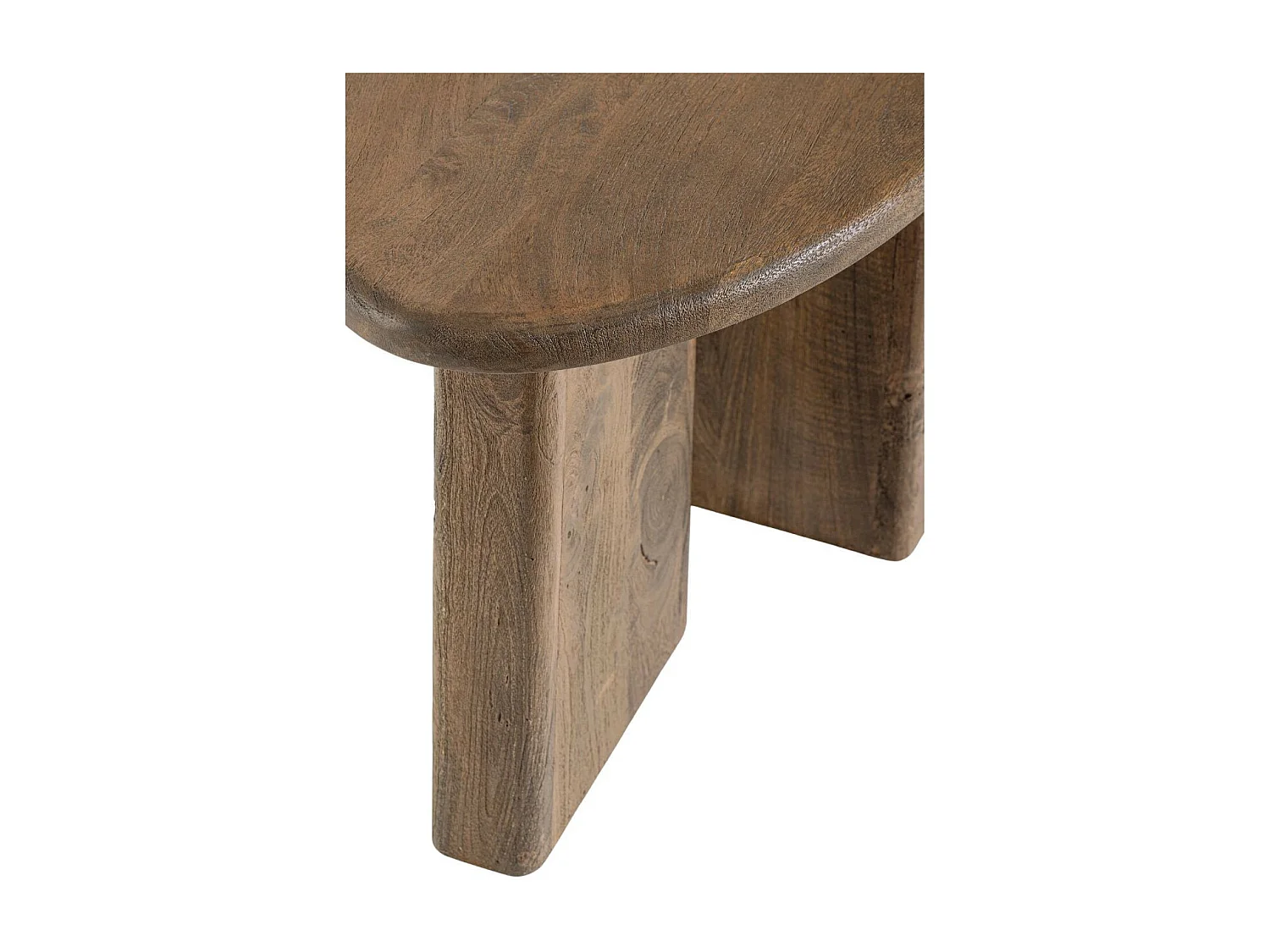 Table basse de salon galet en bois de manguier L60 - JUAREZ