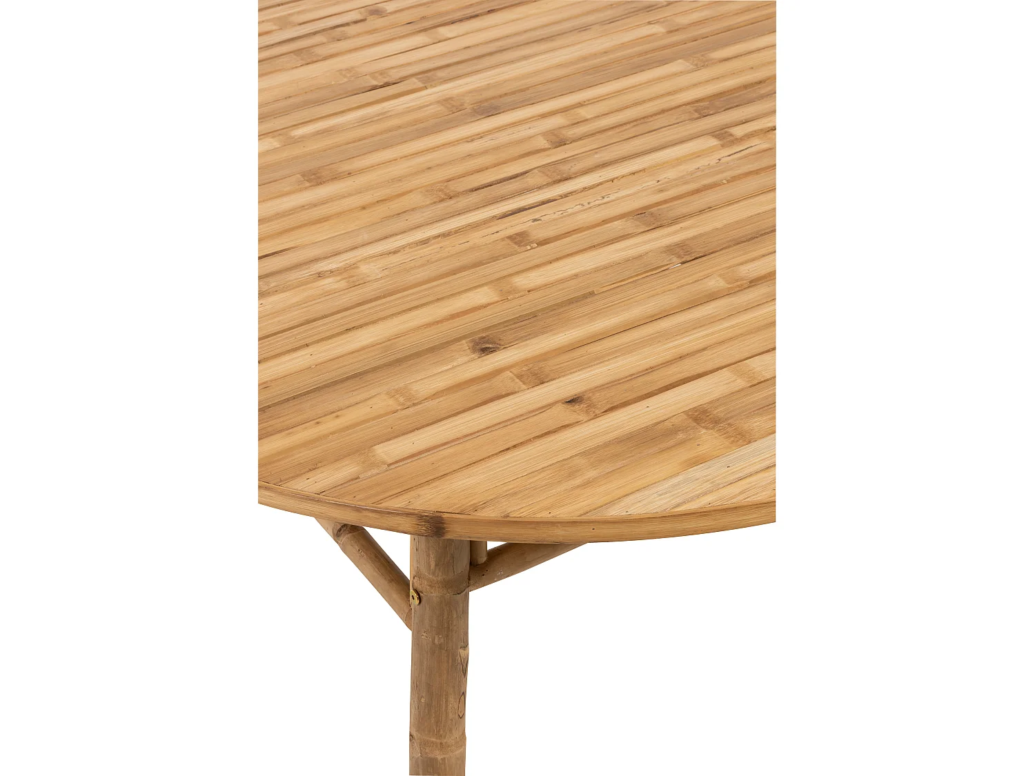 Table basse ronde bambou clair Nayra D 120cm