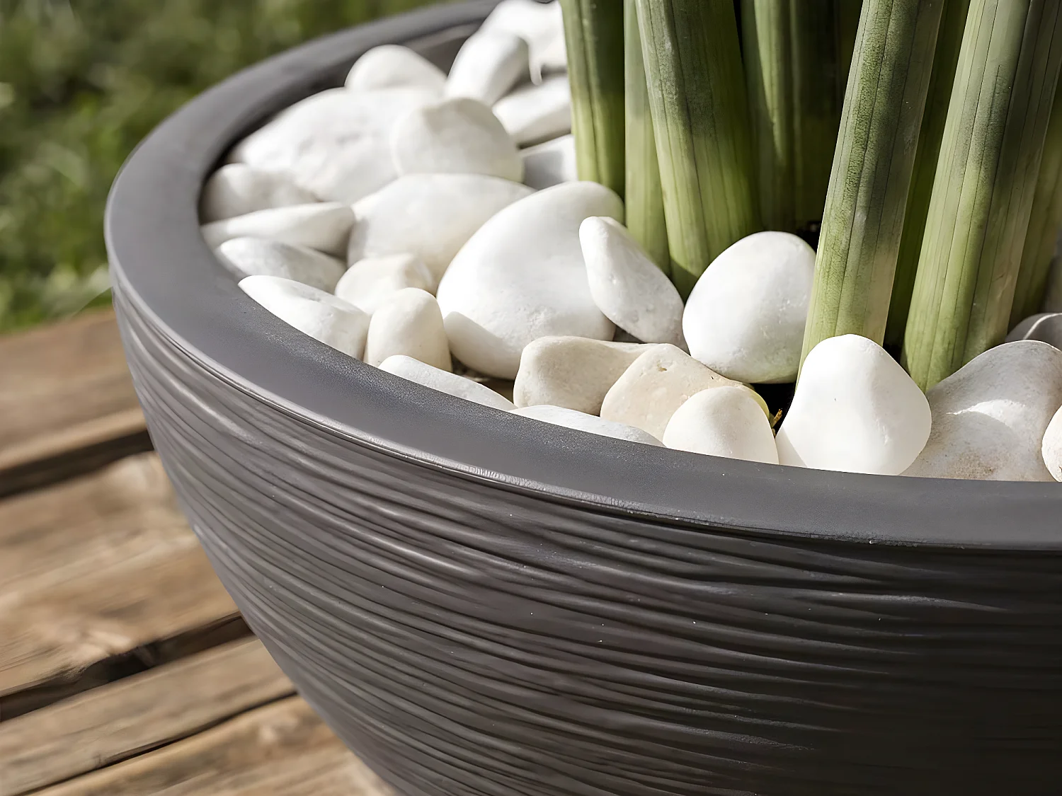 Pot de fleur Vasque Graphit Anthracite - Eda