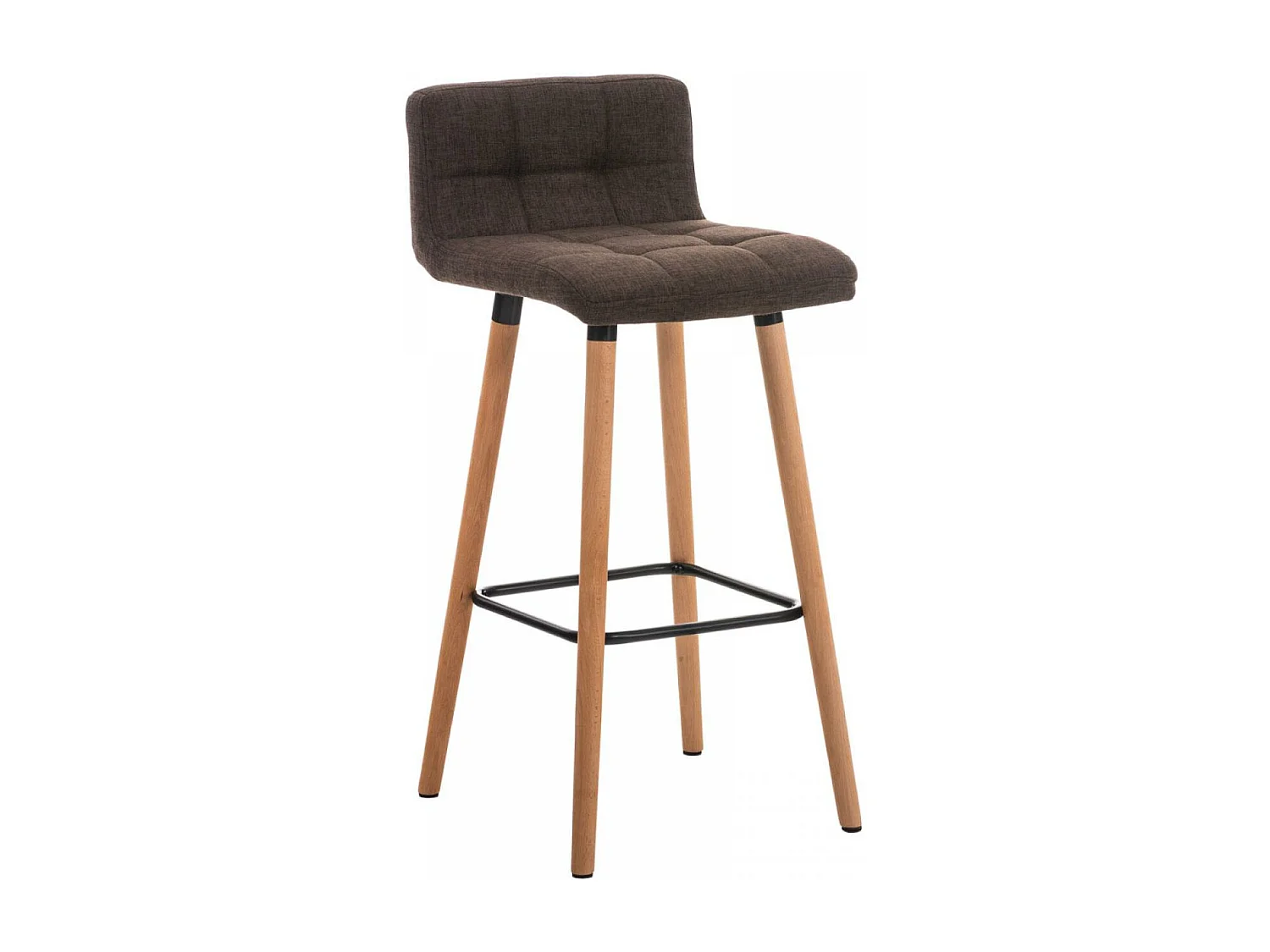 Lot de 2  Tabouret de bar - Tissu & Nature - Marron - Lincoln