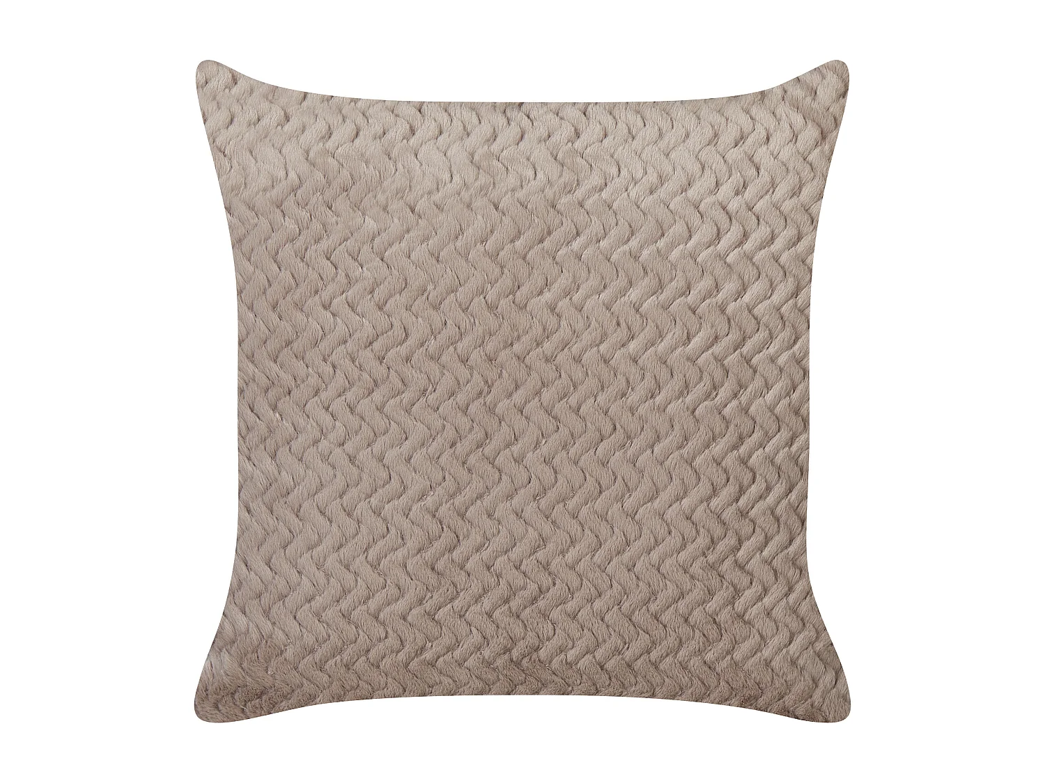 Lot de 2 coussins décoratifs SURMI Fourrure synthétique 45 x 45 cm Marron clair Unicolore