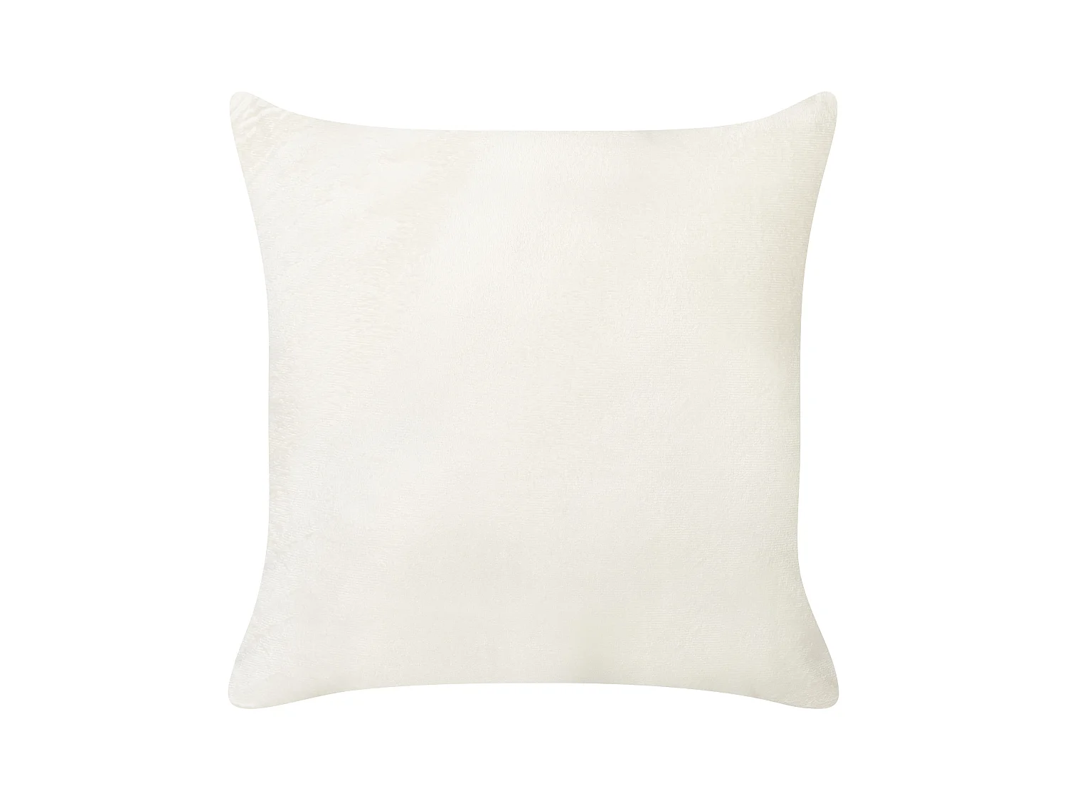 Lot de 2 coussins décoratifs SURMI Fourrure synthétique 45 x 45 cm Blanc cassé Unicolore