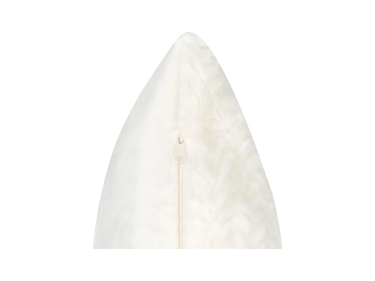 Lot de 2 coussins décoratifs SURMI Fourrure synthétique 45 x 45 cm Blanc cassé Unicolore