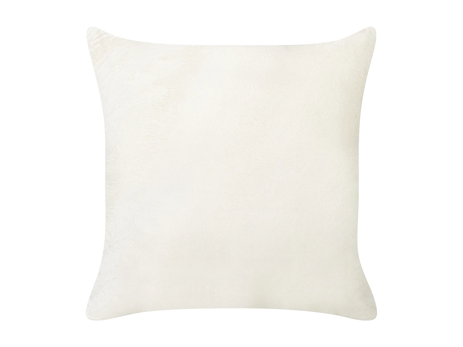 Lot de 2 coussins décoratifs SURMI Fourrure synthétique 45 x 45 cm Blanc cassé Unicolore