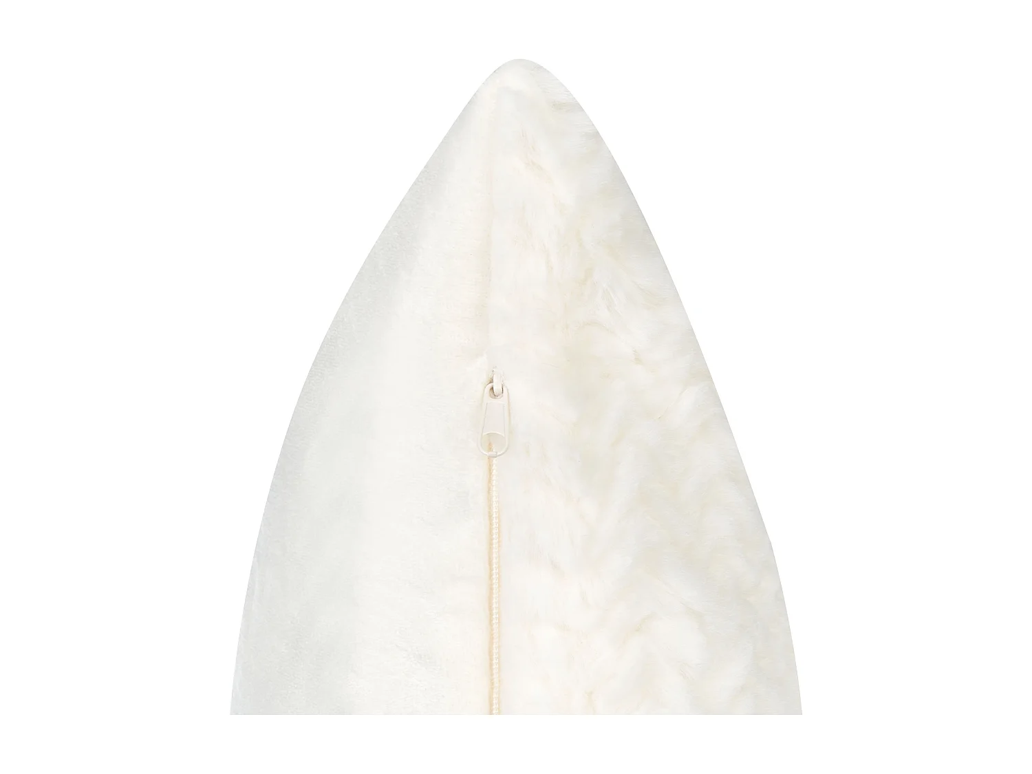 Lot de 2 coussins décoratifs SURMI Fourrure synthétique 45 x 45 cm Blanc cassé Unicolore