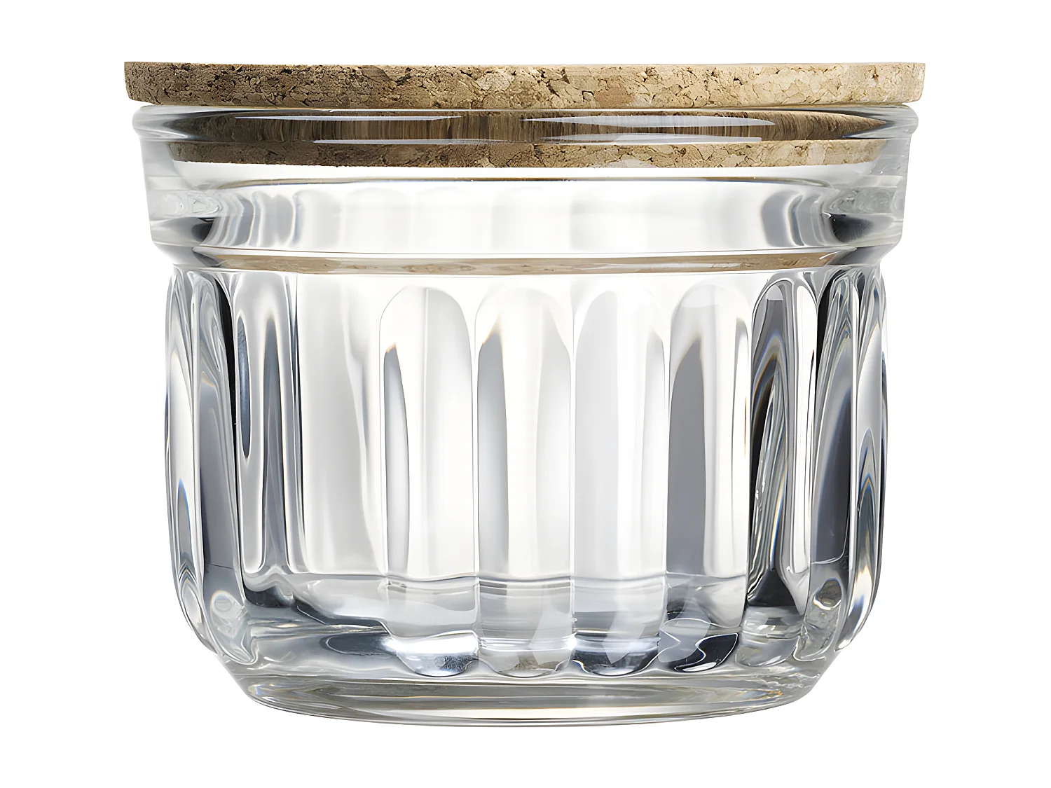 Set de 2 verrines conservation sèche avec couvvercle en liège