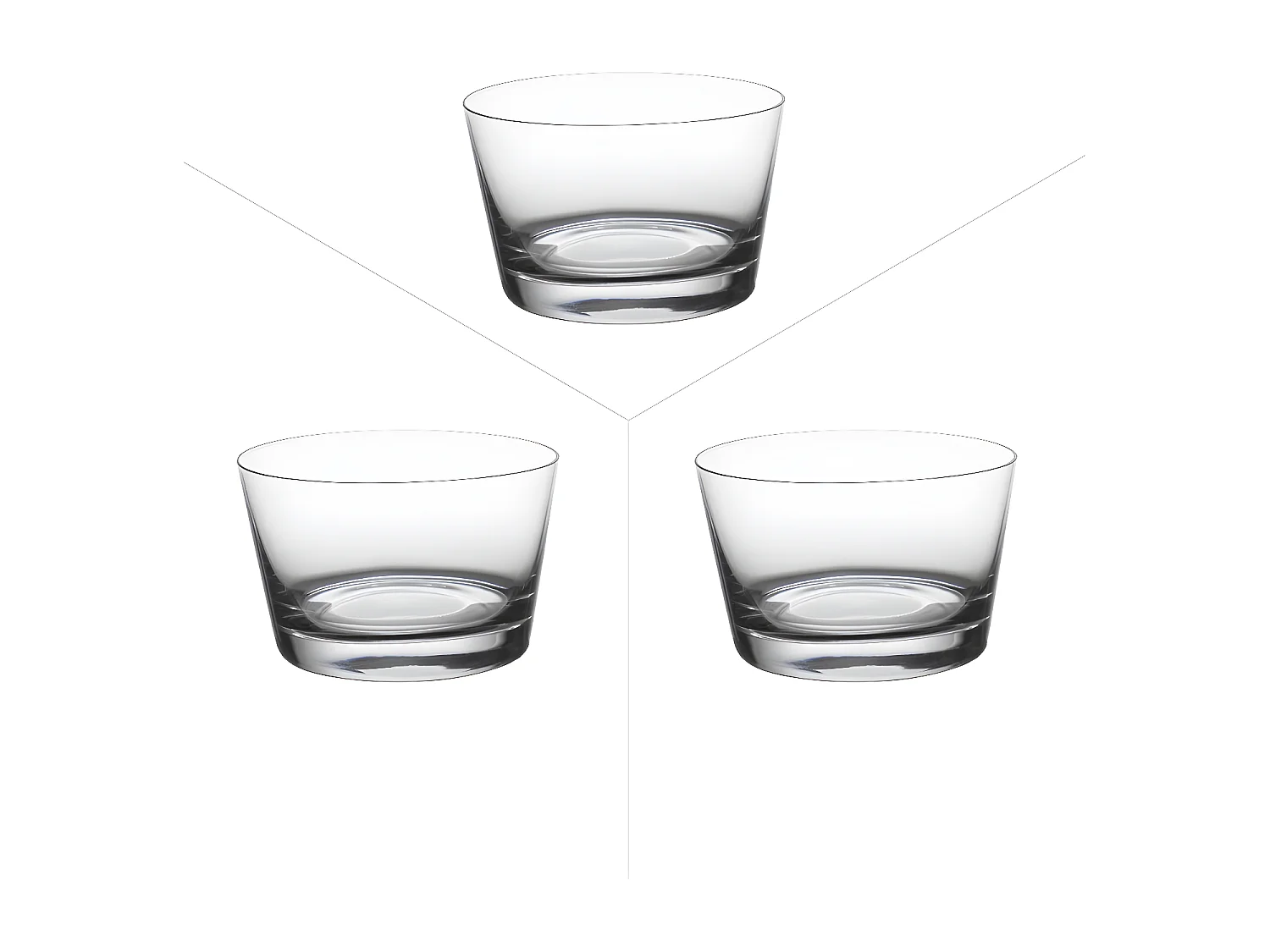 Boîte de 3 verrines Coniques 27 cl