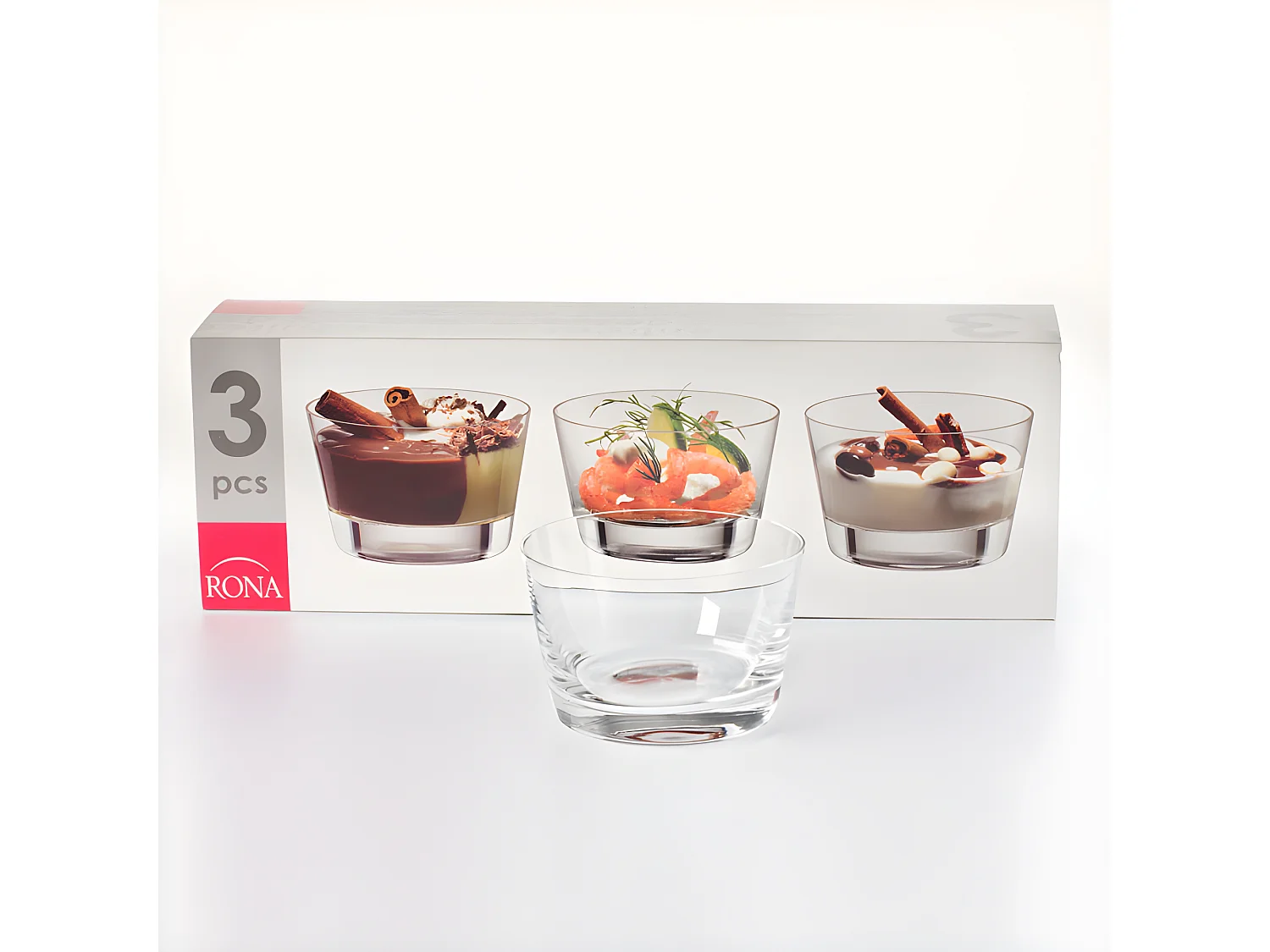 Boîte de 3 verrines Coniques 27 cl