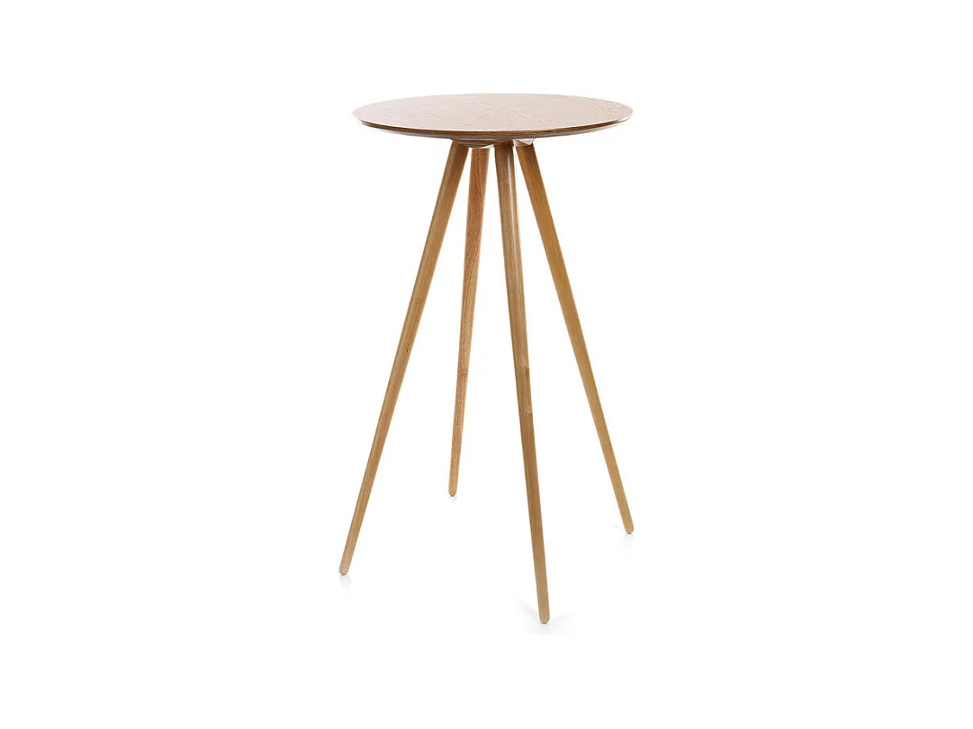 Table de bar ronde scandinave bois L60 cm NORDECO