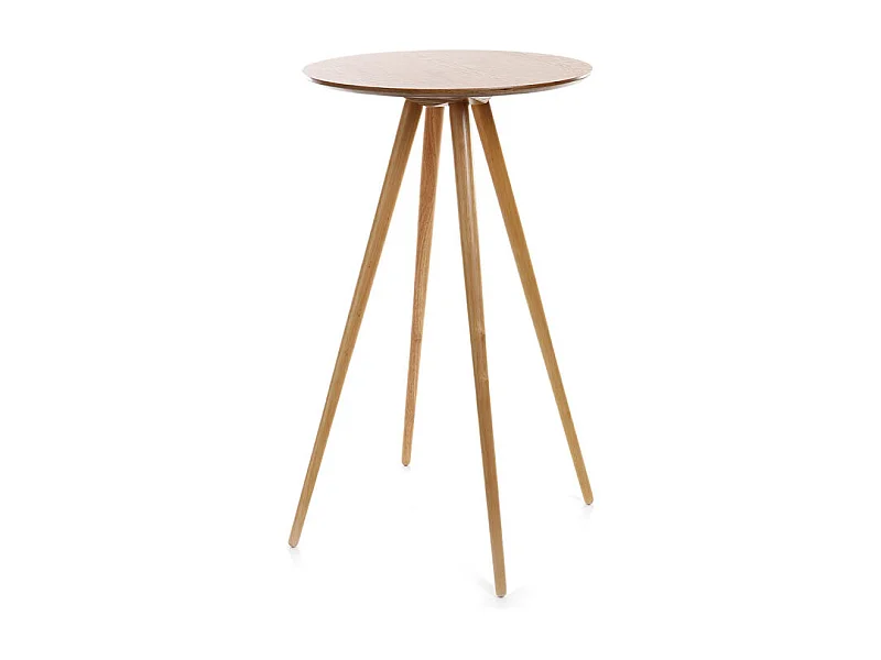 Table de bar ronde scandinave bois L60 cm NORDECO