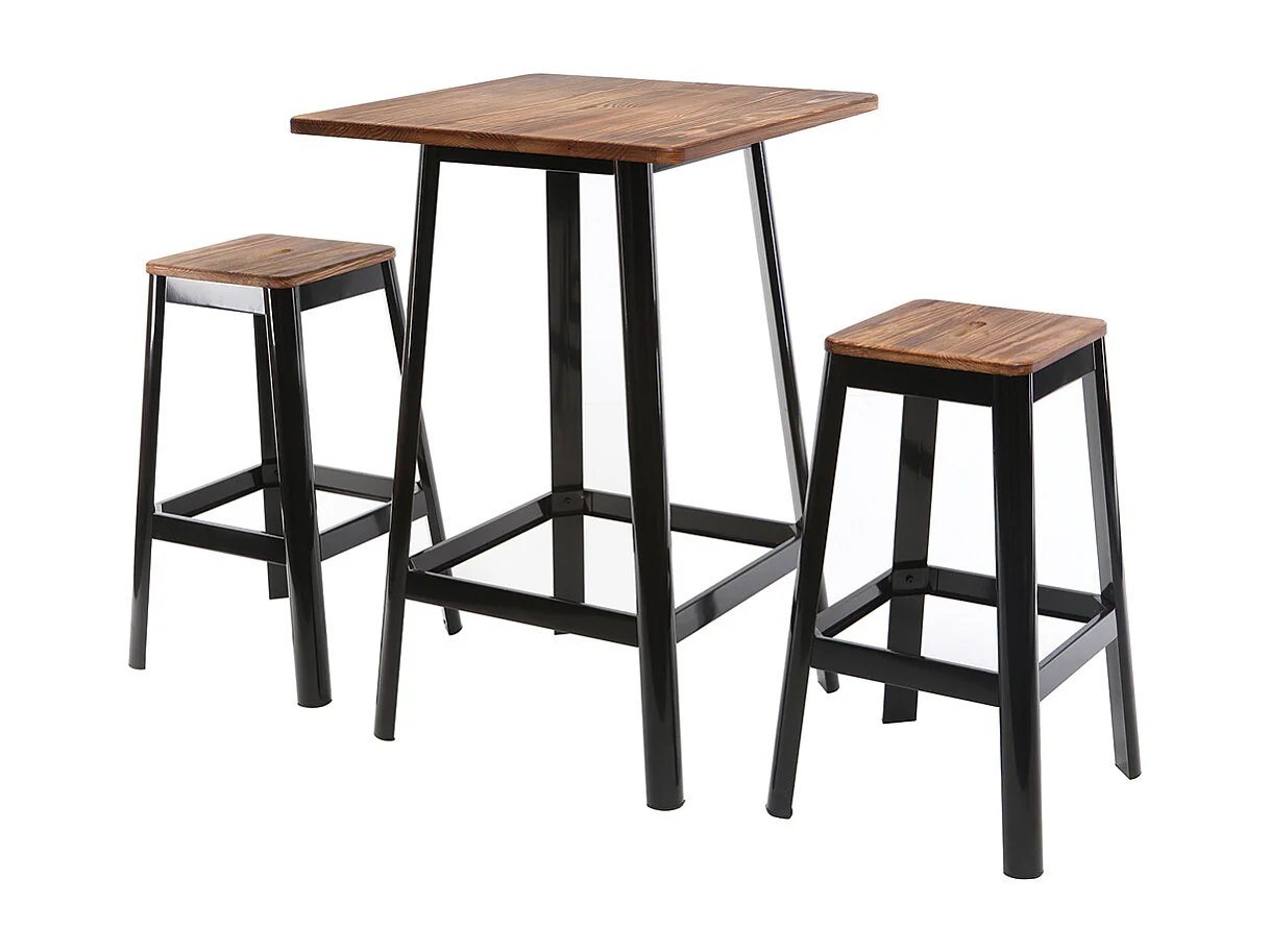 Table de bar design noire L70 cm JONES