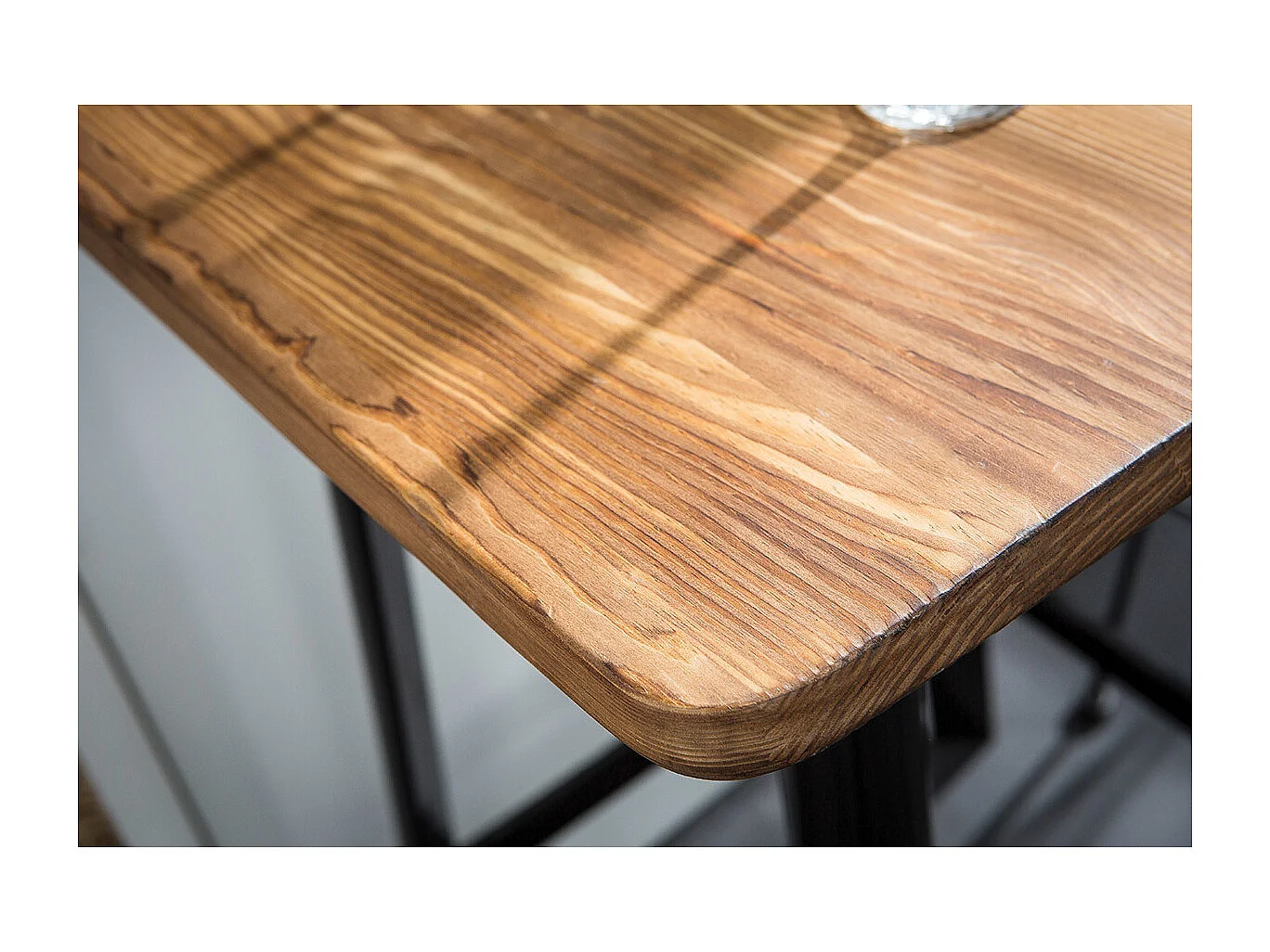 Table de bar design noire L70 cm JONES