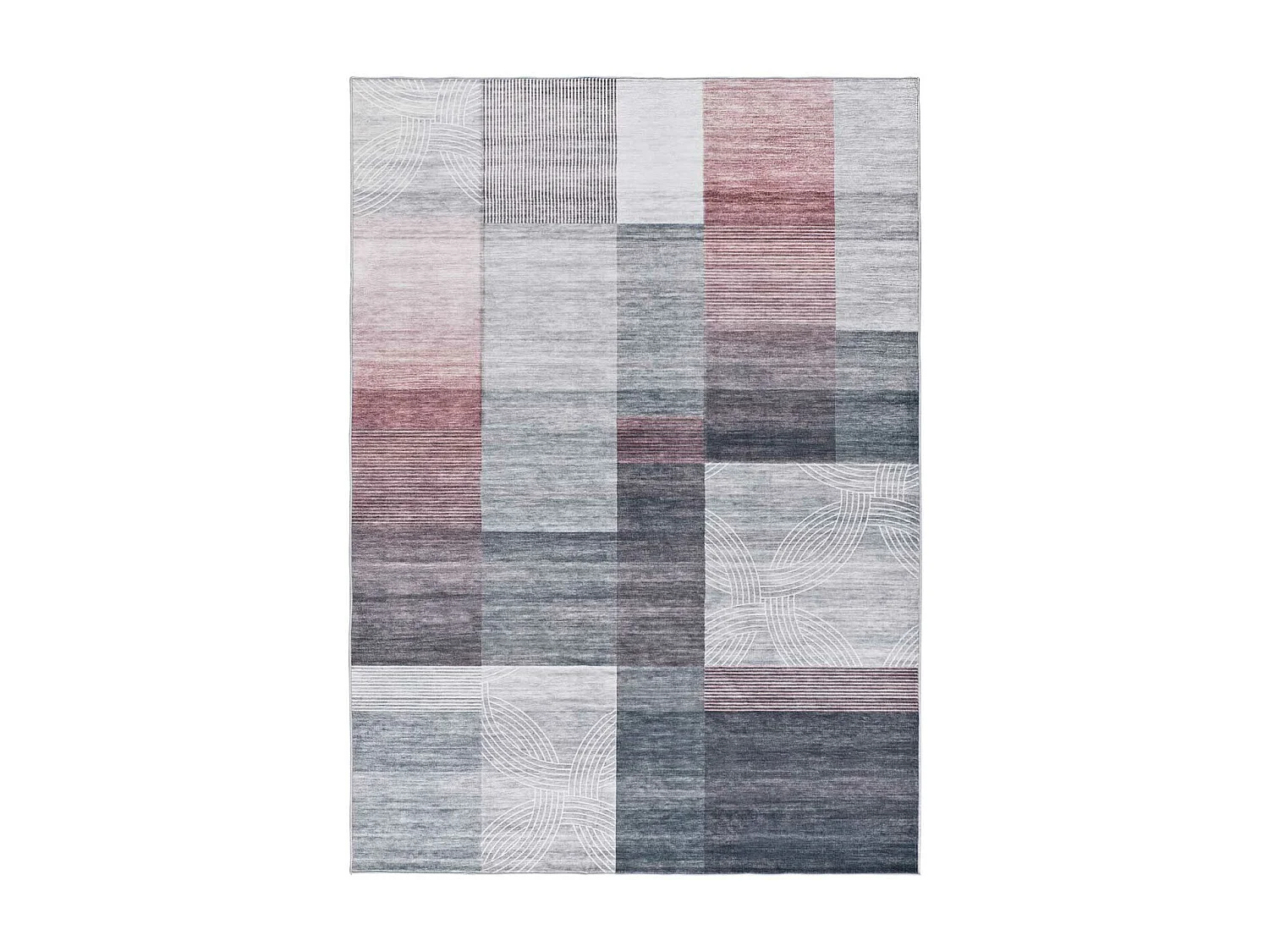 Kurzflorteppiche - geometrisch - grau - 140x200 cm - CLASS