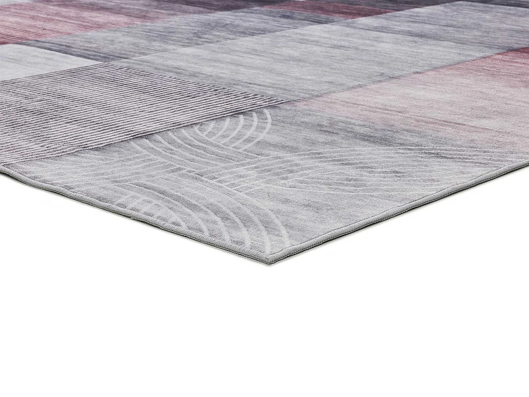 Alfombra interior  - geométrico - gris - 140 x 200 cm - CLASS