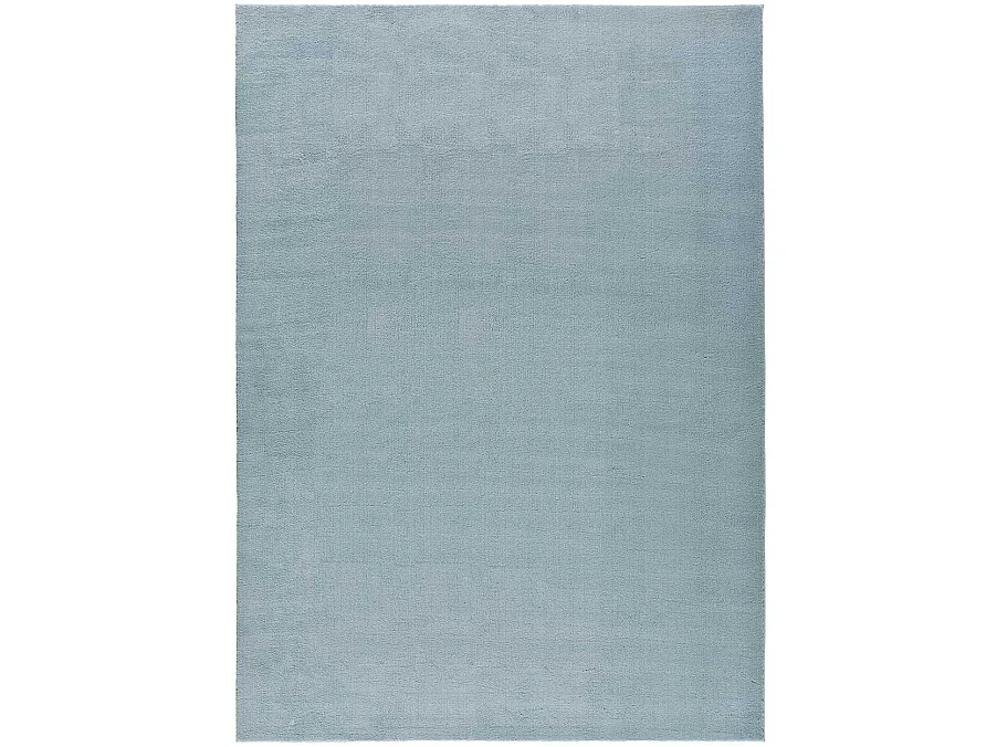 Kurzflorteppich - waschbar und rutschfeste - Einfarbiger - blau - 60x120 cm - LOFT