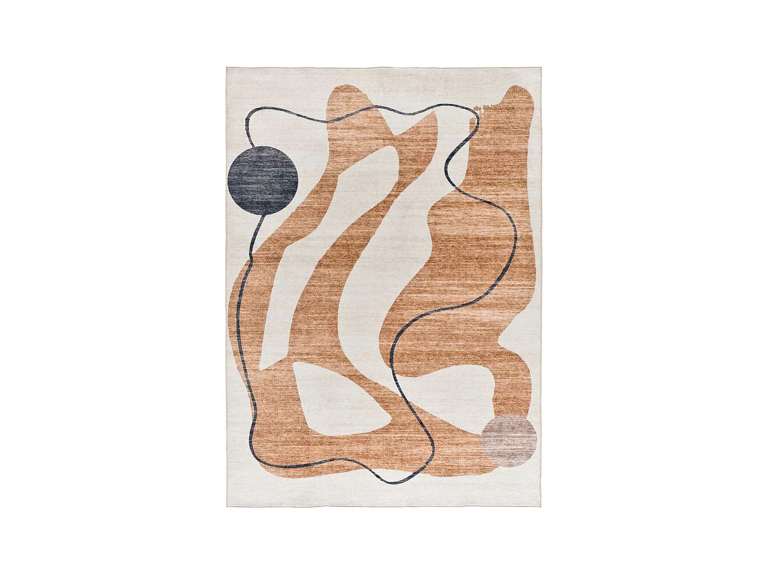 Alfombra interior  - abstracto - naranja - 80 x 150 cm - CLASS