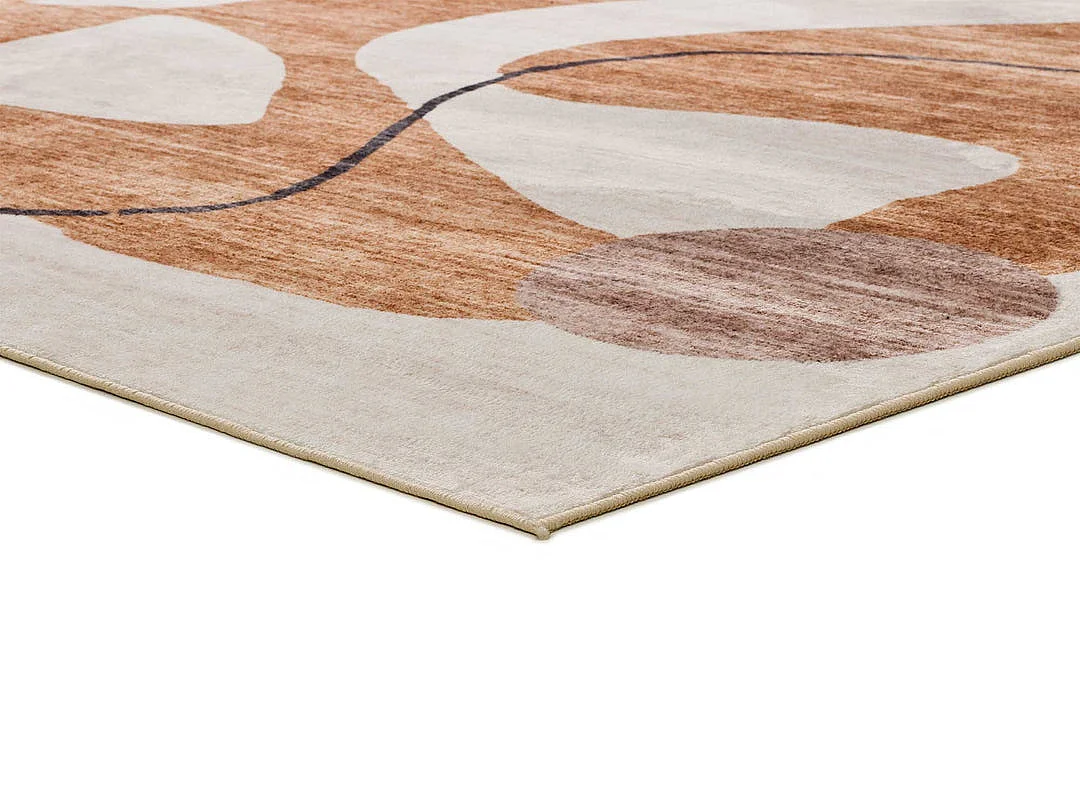 Tapis intérieur - abstrait - orange - 80 x 150 cm - CLASS