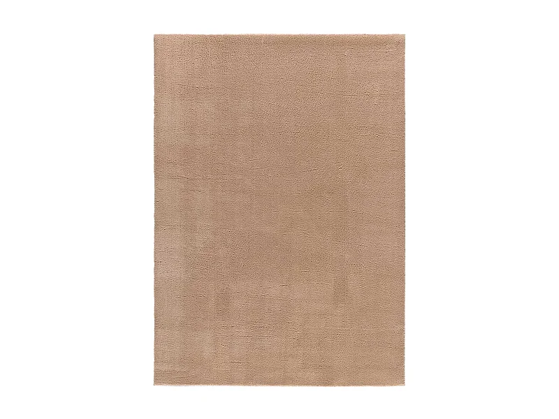 Laagpolig tapijt - afwasbaar en antislip - glad - beige - 80x150 cm - LOFT